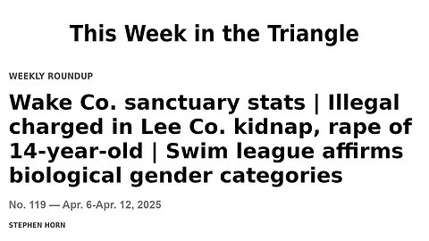 This Week in the Triangle (Apr. 6-Apr. 12, 2025)
