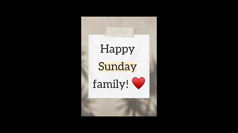 Have a great Sunday! ♥️