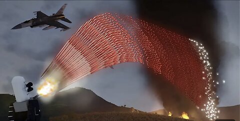 F-16 Fighter Jet disabled Engine Block after C-RAM Hits - CIWS - Military Si...