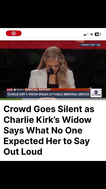 Erica Kirk expressing the values Charlie shared with others daily