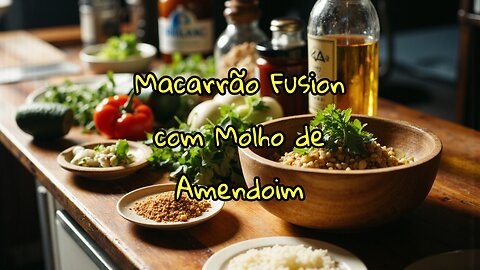 Macarrão Fusion com Molho de Amendoim