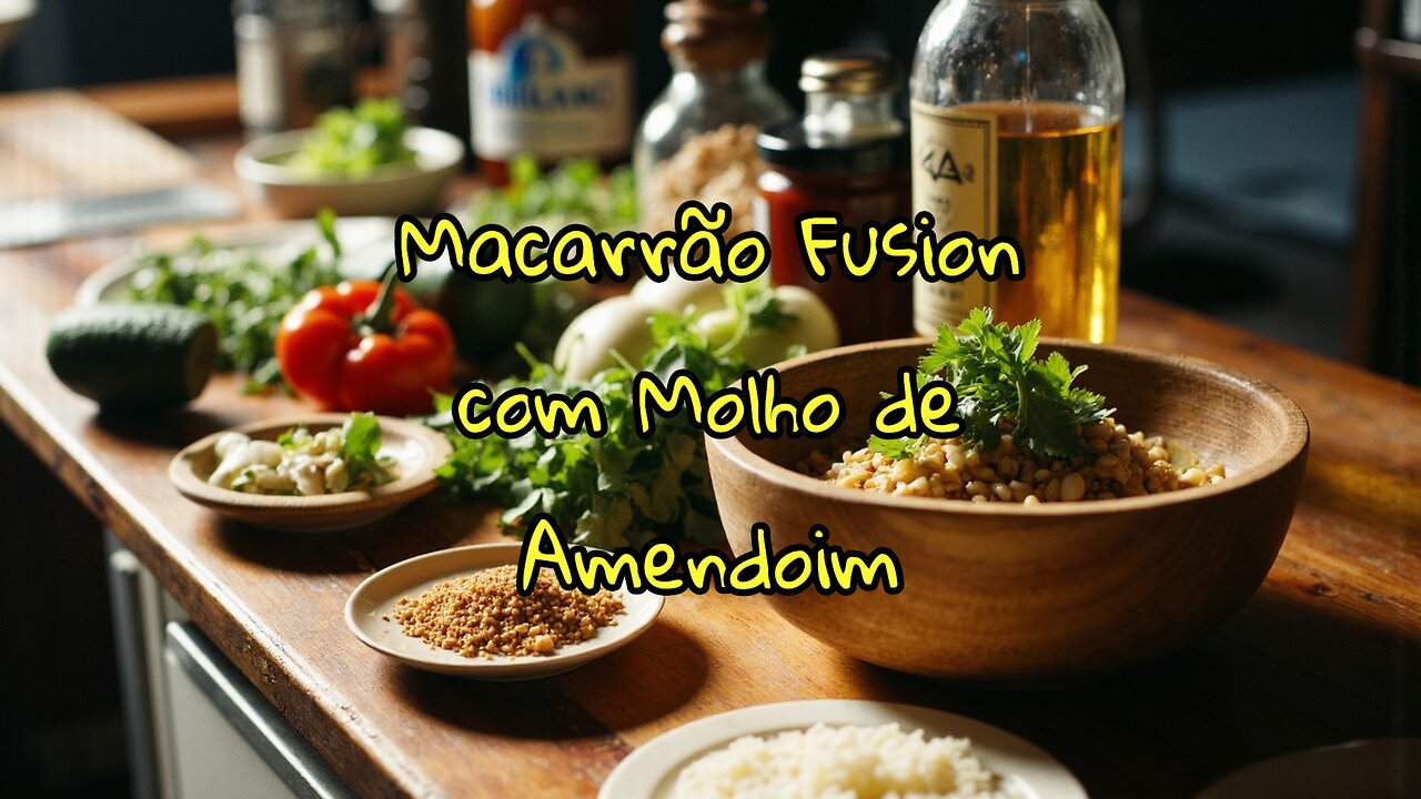 Macarrão Fusion com Molho de Amendoim