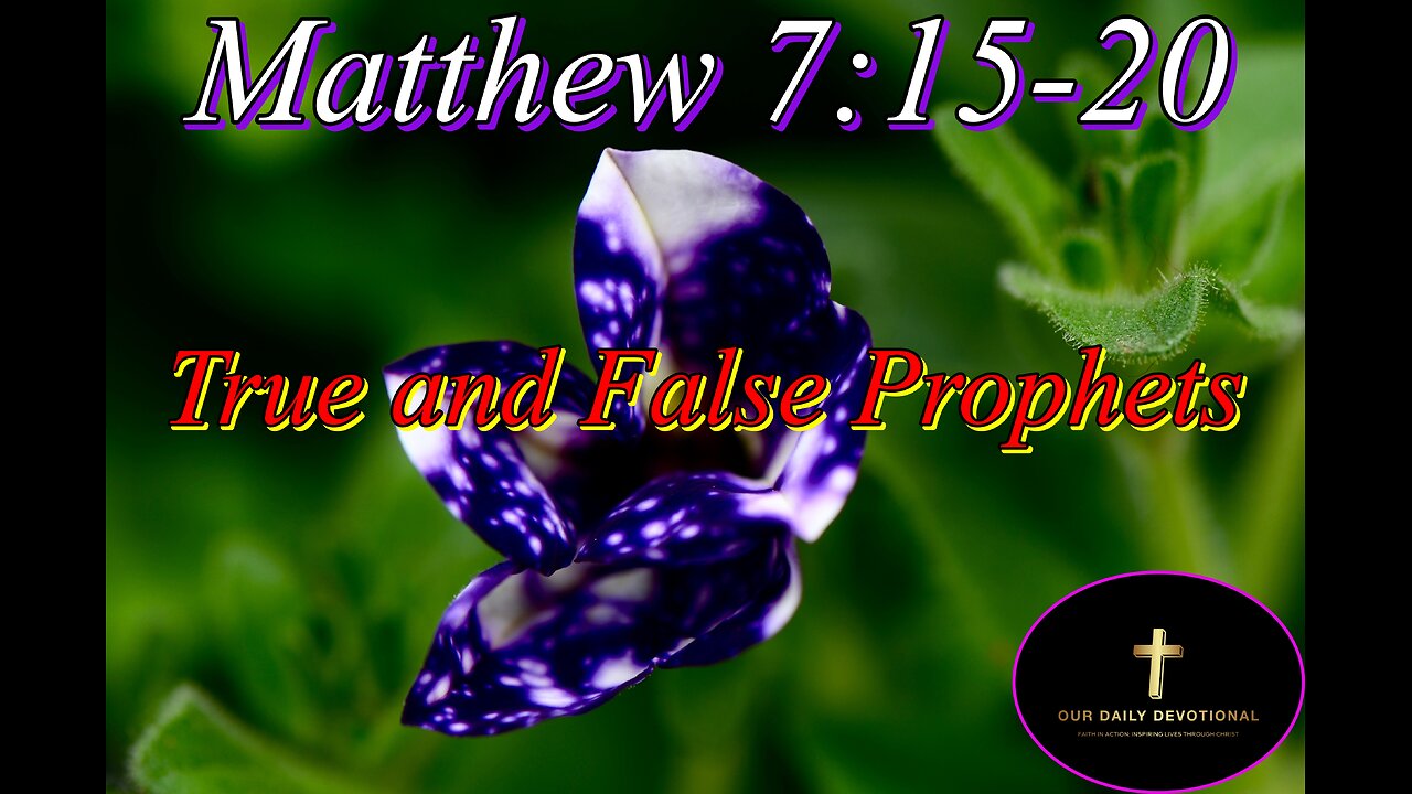 Matthew 7:15-20, this passage is part of Jesus' Sermon on the Mount,