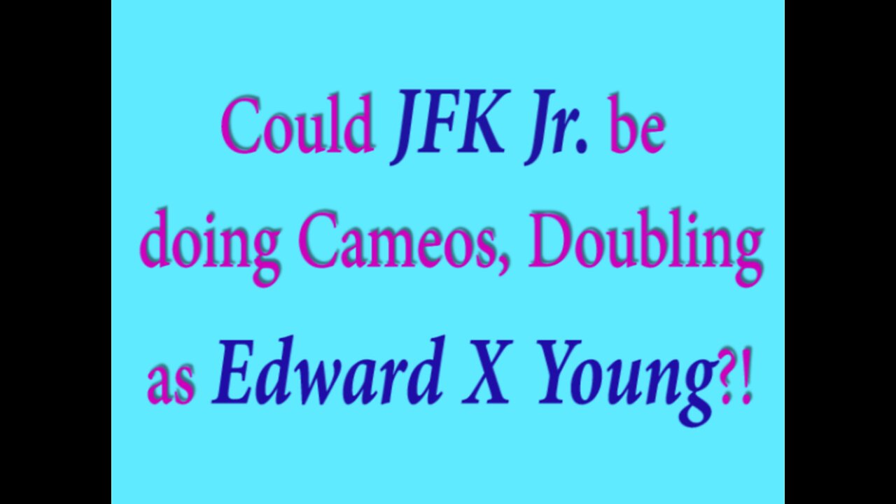 Could JFK Jr. be doing cameos, doubling as Edward X Young?! 3/20/25