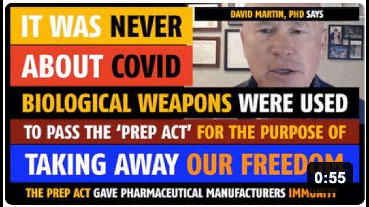 It was never about COVID; biological weapons were used to take away our freedom, David Martin, PhD