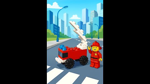 Mini brick fire truck ( Lego bootleg )
