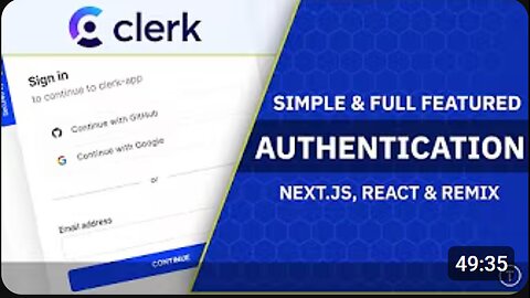 Simple Next.js Auth With Clerk 🔐 | Easy React Authentication Setup 🚀