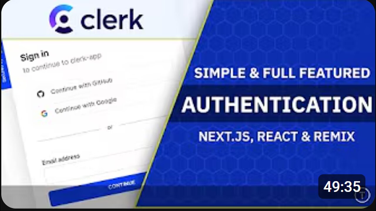 Simple Next.js Auth With Clerk 🔐 | Easy React Authentication Setup 🚀