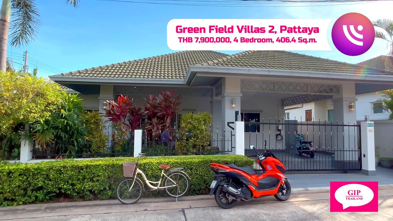 SOLD Whirlpool & Garden Villa, 4 Bedroom, Pattaya, Thailand, THB 7,900,000