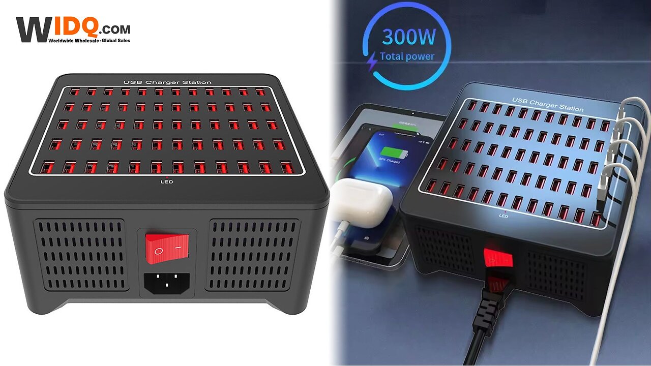 🔌 60-Port Power Beast — Ultimate Multi-Device Charging Hub ⚡