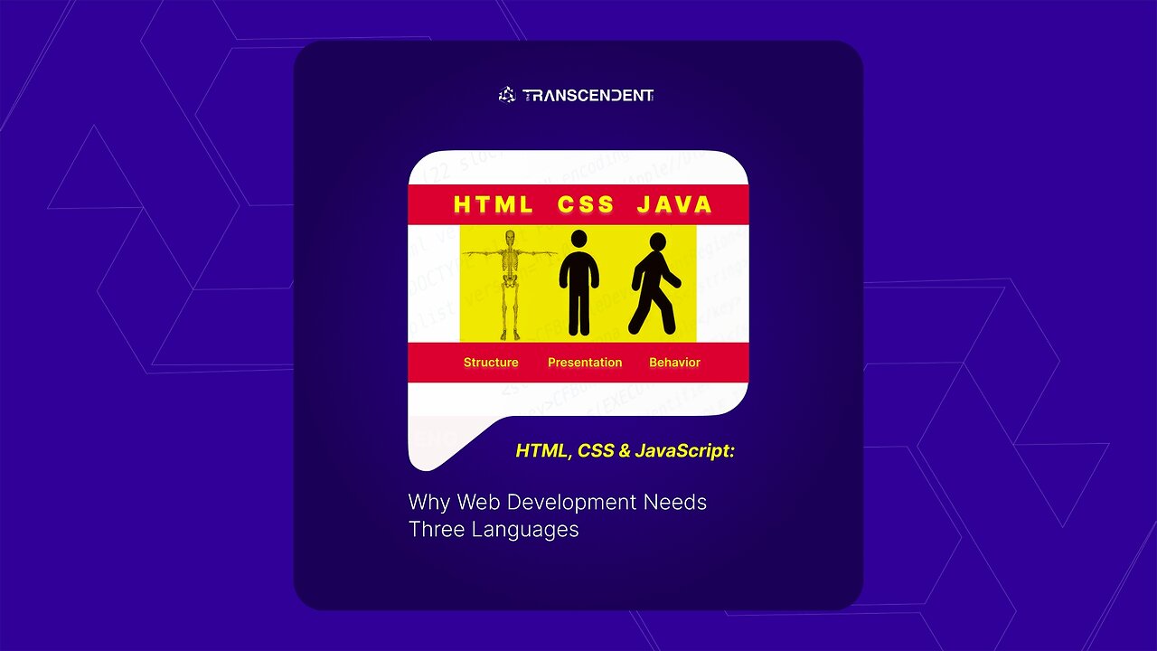HTML, CSS & JavaScript: Why Web Development Needs Three Languages #02 | #theTRANSCENDENT