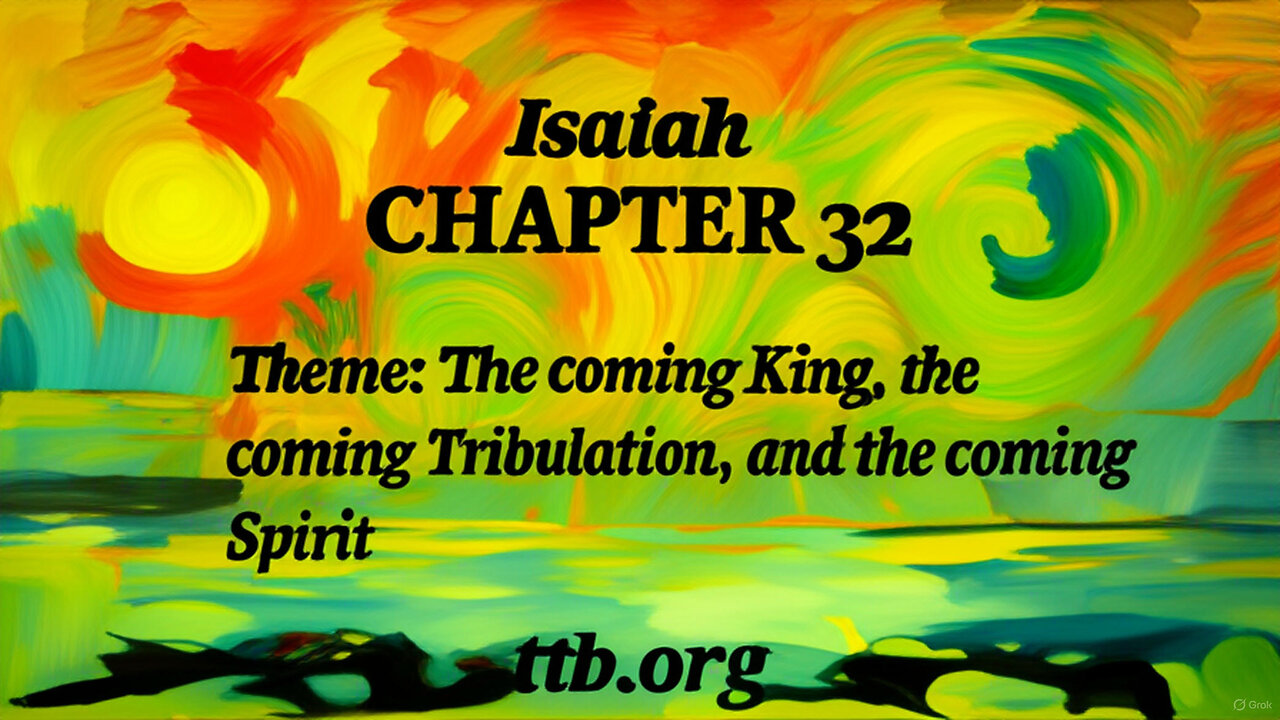 Isaiah Chapter 32 (Bible Study)