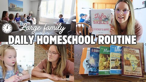 A FULL HOMESCHOOL DAY! | HIGH SCHOOL, MIDDLE, & ELEMENTARY | SIMPLE ROUTINE