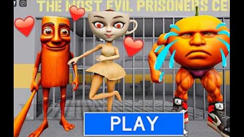 TUNG TUNG SAHUR FALL IN LOVE WITH BALLERINA CAPPUCCINA Scary Prison Obby (#Roblox)