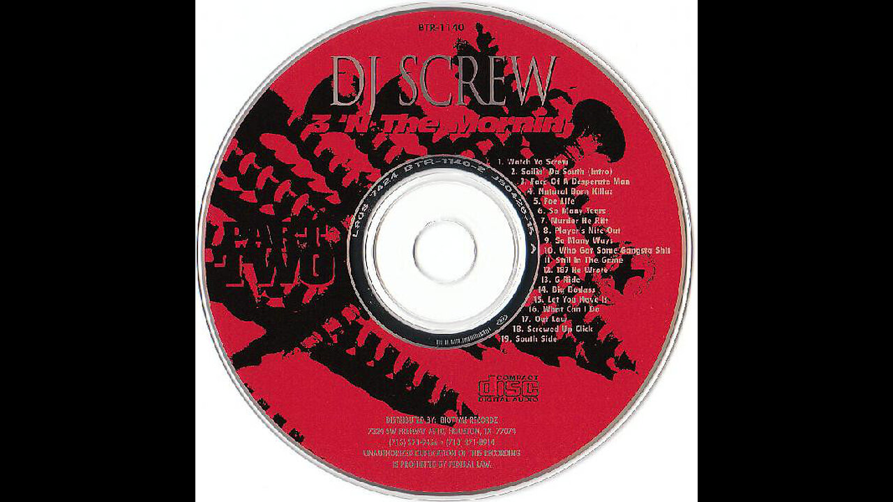 DJ Screw - Screwed Up Click (3 'N The Mornin') Part Two (Red) (Read the video description)
