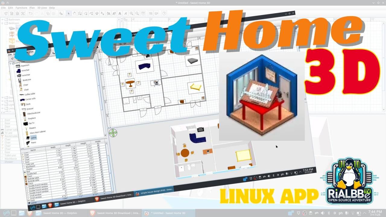 Sweet Home 3D on Linux: Free Interior Design Software!