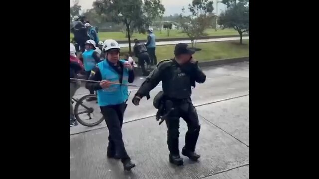 In Colombia, archers from local anti-Trump protesters attacked the