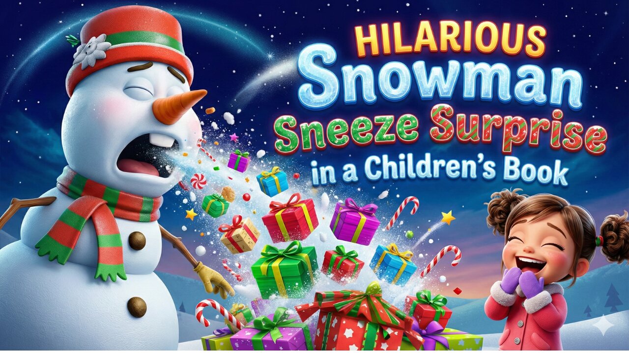 HILARIOUS Snowman Sneeze Surprise in a Children's Book
