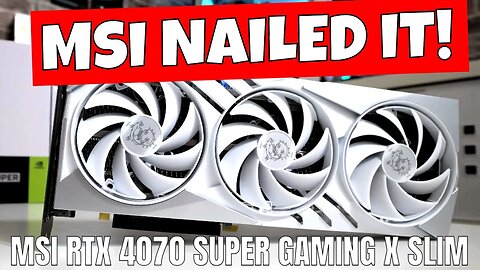 MSI Geforce RTX 4070 SUPER Gaming X Slim 12GB White Edition Unboxing 4K & Ultra Wide Gaming Tests