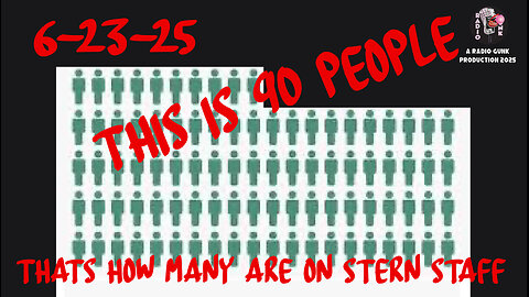 Today Tonight June 23 - There are NINETY ONE staff members on the Howard Stern Show.