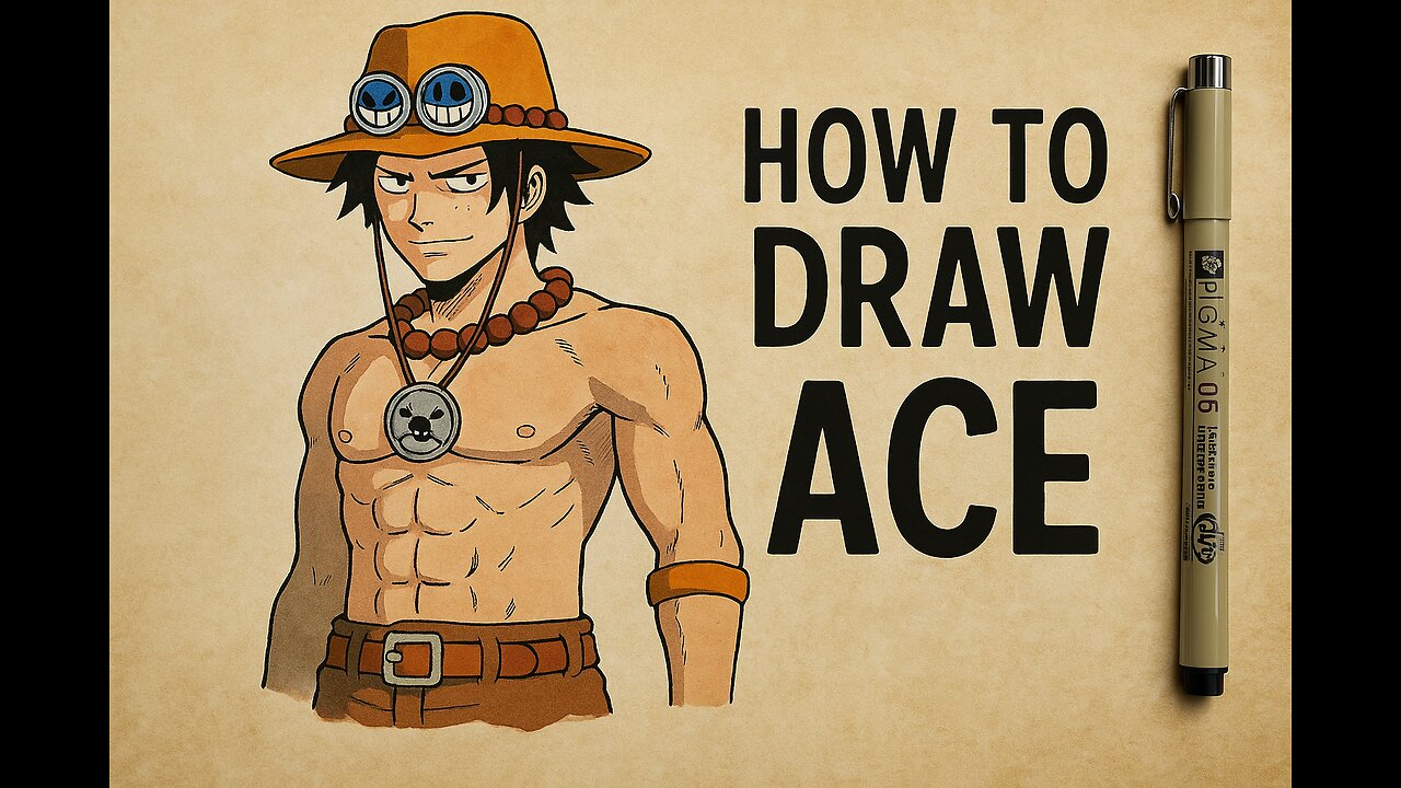 How to Draw Ace from One Piece | Step-by-Step Anime Drawing
