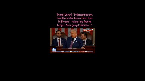 Trump (March): “In the near future, I want to do what has not been done in 24 years