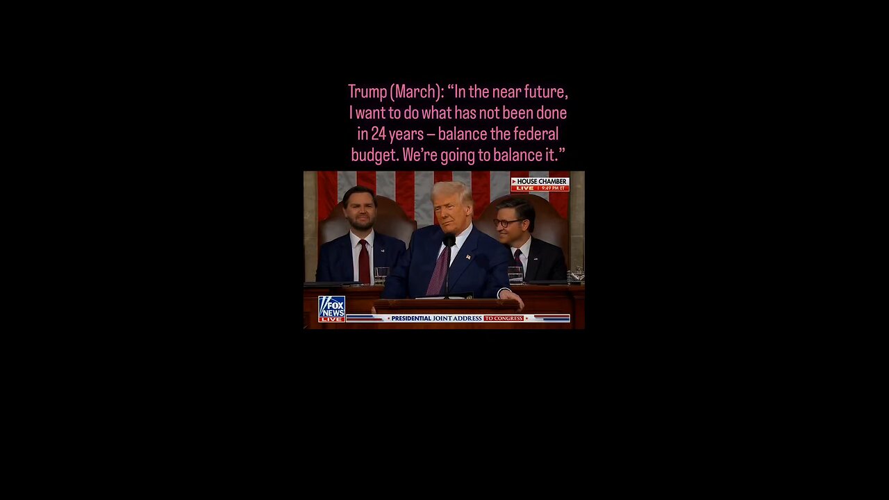 Trump (March): “In the near future, I want to do what has not been done in 24 years