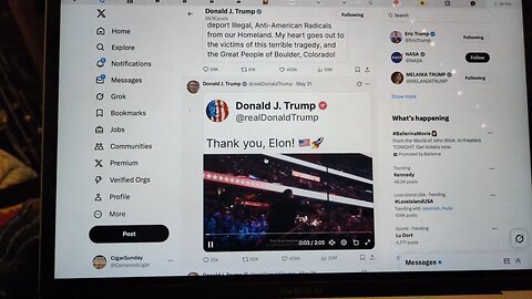 Trump thanks Elon