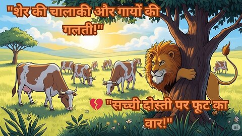 True friendship of three cows... but a cunning lion changed everything. #junglestory