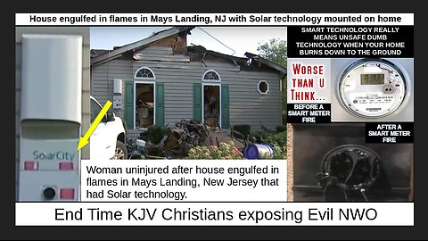 House engulfed in flames in Mays Landing, NJ with Solar technology mounted on home