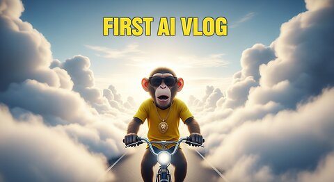 "AI Monkey Rides Through the Clouds – Cinematic Vlog with Lucky 🐒✨"