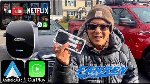 Fahren 3rd-Gen Wireless CarPlay Adapter for iPhone& Android Auto, AI Magic Box