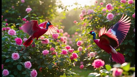 enjoy two birds flying over