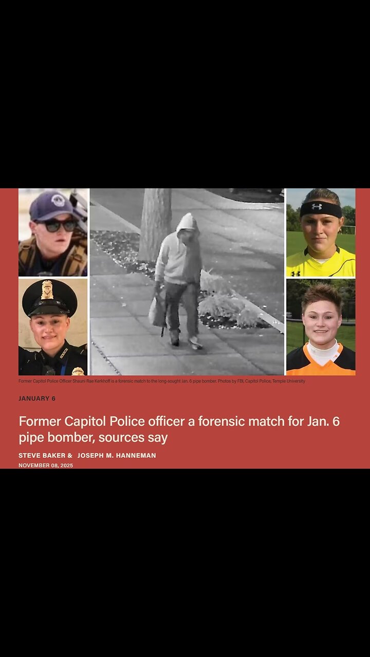 Former Capitol Police Officer Shauni Kerkhoff is a 94% Forensic Match for J6 Pipe-Bomber