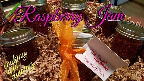 Raspberry Jam cooking and canning