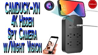 Camduck-XN Outlet Spy Camera w/4K and Night Vision.