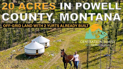 20 Acres in Powell County, Montana 🌲 | Off-Grid Land with 2 Yurts Already Built!