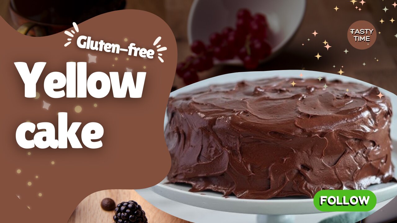 Ultimate gluten-free yellow cake recipe with fudge frosting 👌