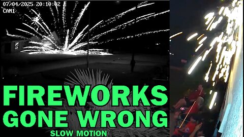 Fireworks GONE WRONG - SLOMO
