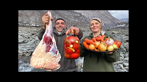 Uzbek Pilaf Recipe - Tender Plov with Lamb in a Cauldron | Faraway Village Family