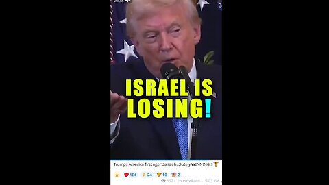 "The Strongest Lobby in Washington was the Jewish Lobby. It was Israel. That's no longer true." ~ President Trump