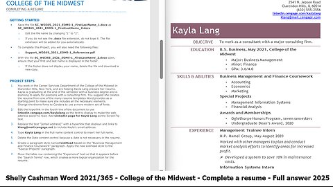 Shelly Cashman Word 365/2021 | Module 5: End of Module Project 1 | COLLEGE OF THE MIDWEST (2025)