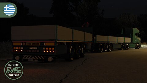 A relaxing night drive on Greek roads | Wheel cam | Double Trailer + Brutal Open Pipe Sound