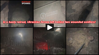 Siversk: Russian soldiers inspect a former Ukrainian bunker