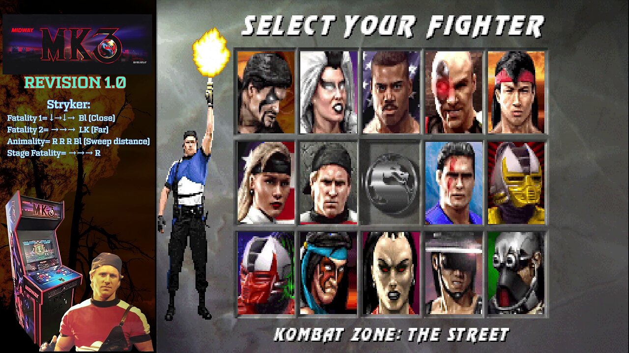 Mortal Kombat 3 (Arcade) - Stryker gameplay