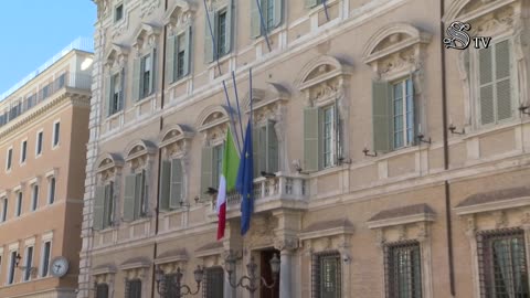 Roma - ​​GIORNATA VITTIME COVID. AL SENATO BANDIERE A MEZZ'ASTA (18.03.25)