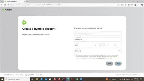 How to create an account on Rumble Video