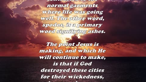 Matthew 11:21- Daily Bible Verse Commentary