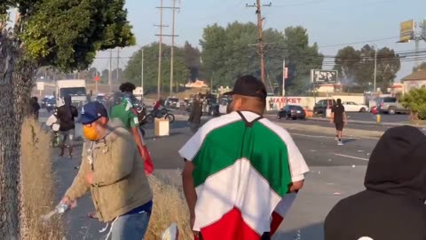 The General - BREAKING： A protester firing fireworks at police has sparked a small ...