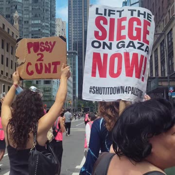 Trans women in New York City: "Free, free Palestine 🇵🇸!"